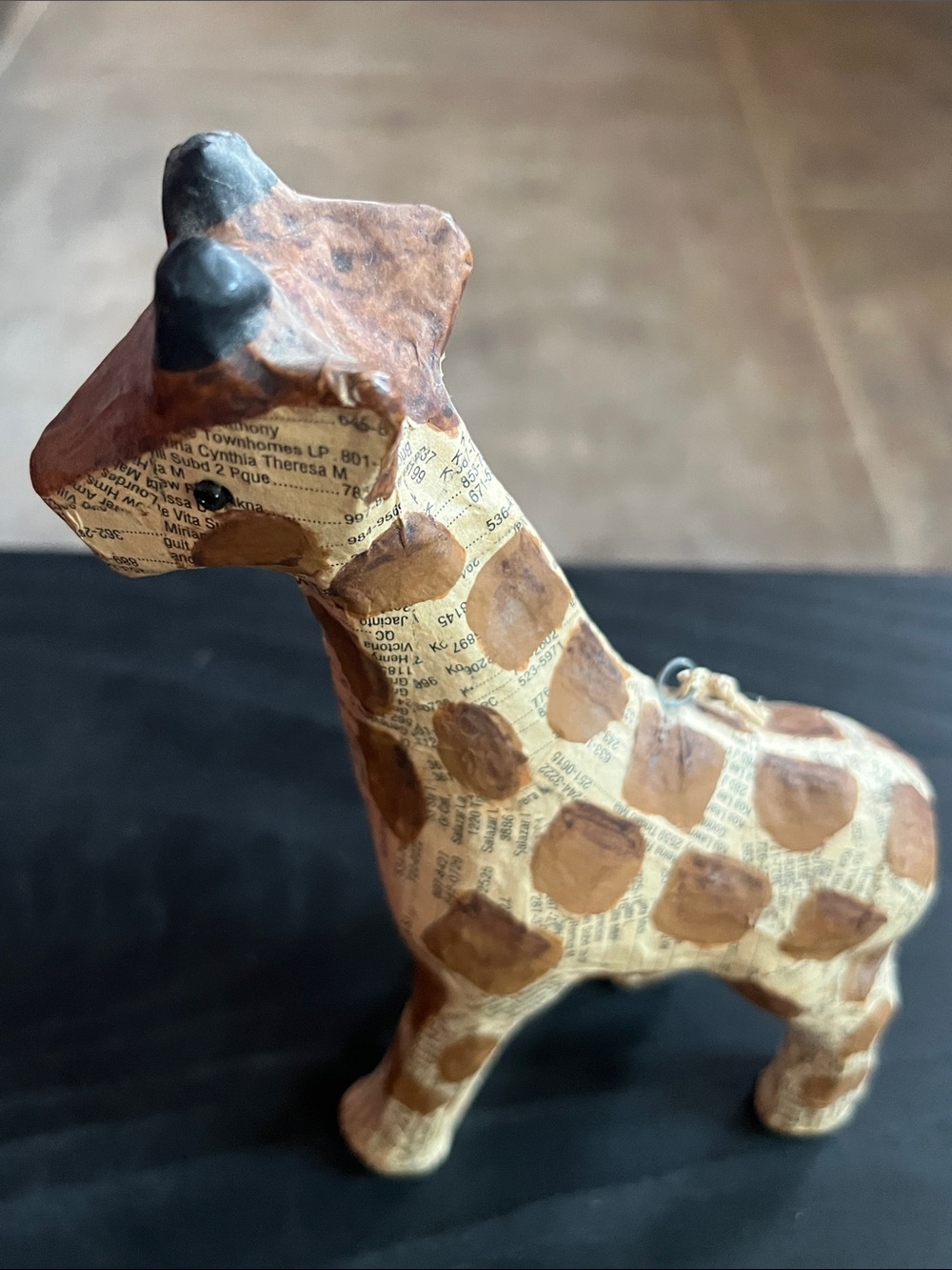 Paper mache Giraffe ornament, accent piece